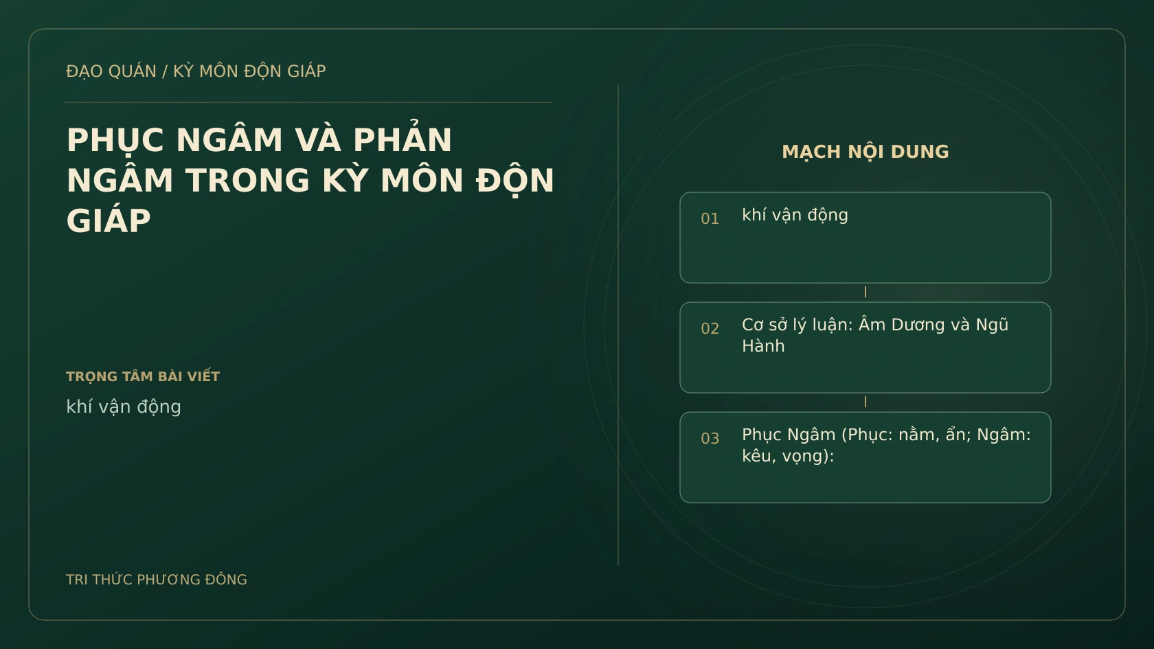 PHỤC NGÂM VÀ PHẢN NGÂM TRONG KỲ MÔN ĐỘN GIÁP