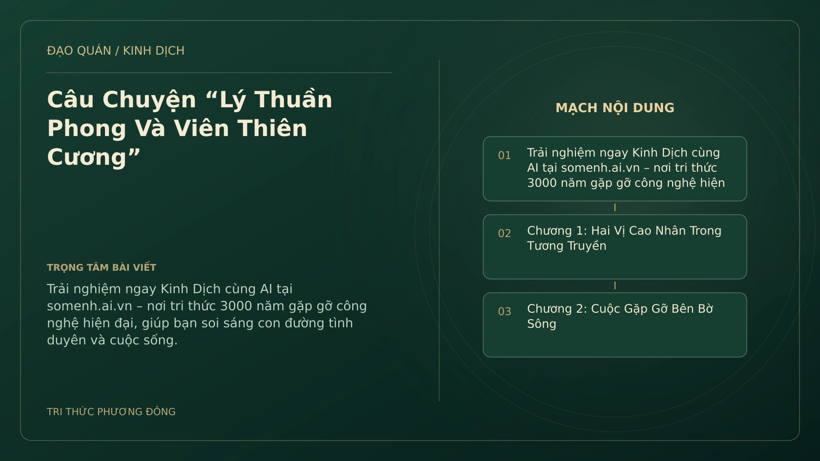 Minh họa Dịch học: Câu Chuyện “Lý Thuần Phong Và Viên Thiên Cương”