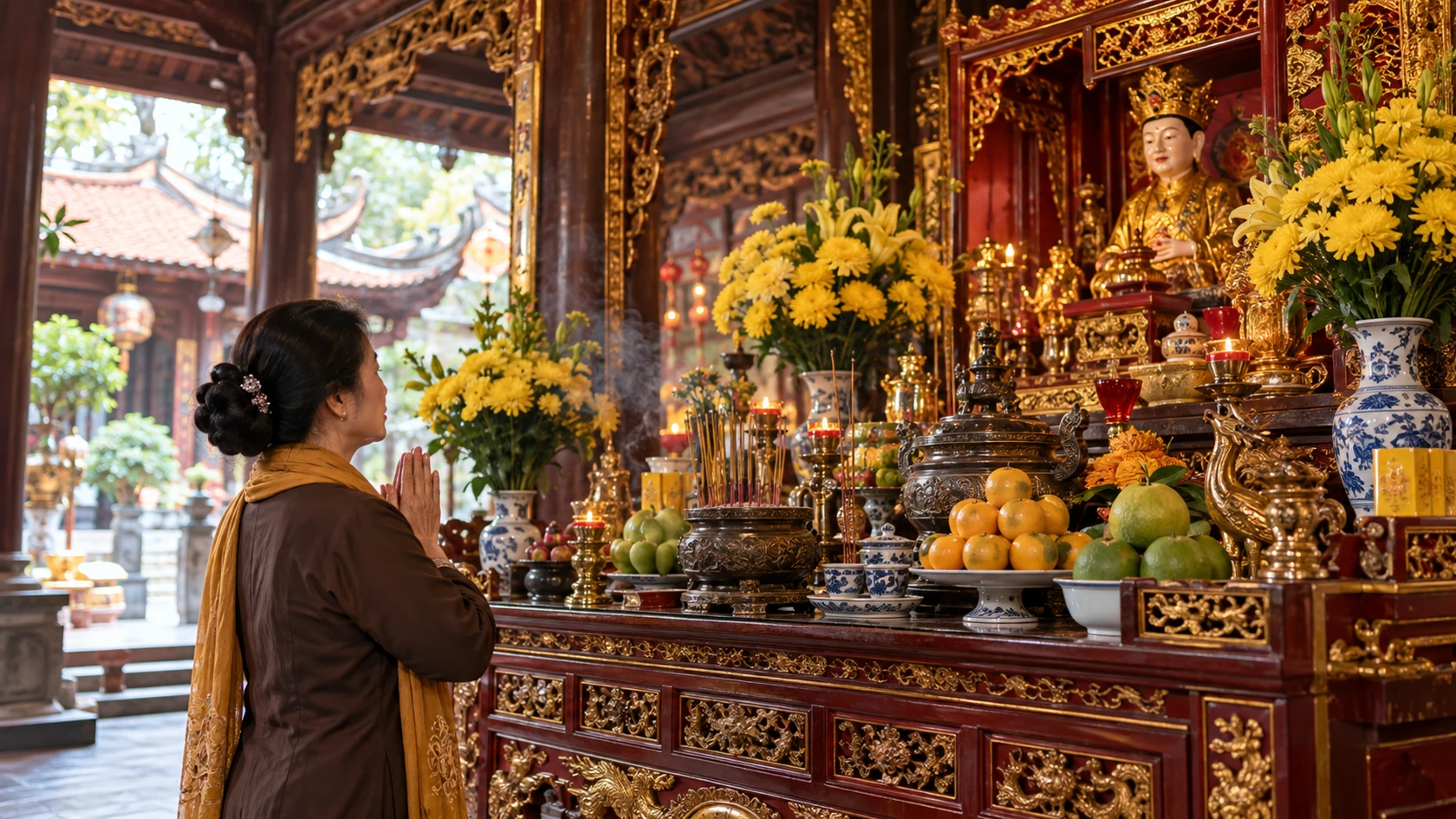 Văn khấn cúng tại đền ông Hoàng Mười