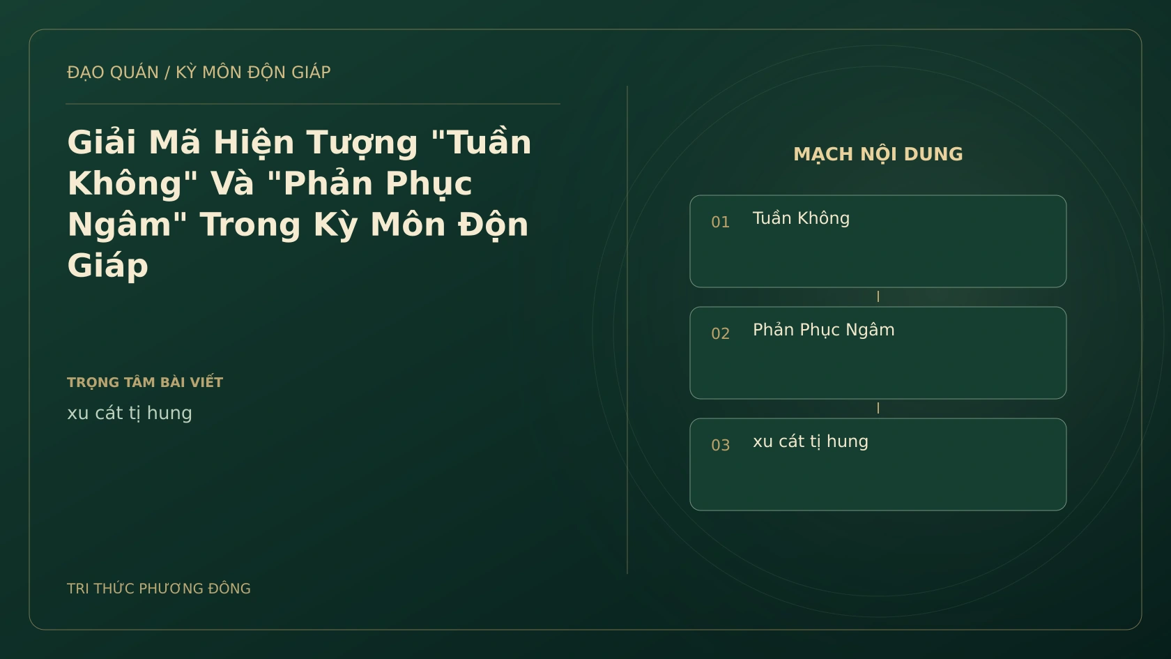 Giải Mã Hiện Tượng "Tuần Không" Và "Phản Phục Ngâm" Trong Kỳ Môn Độn Giáp