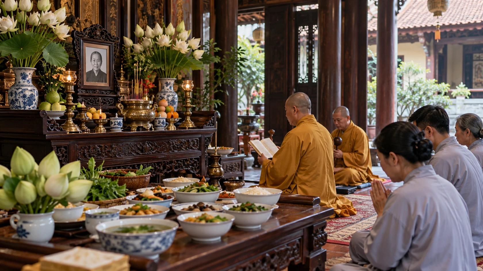 Văn cúng lễ Chung thất và Tốt khốc