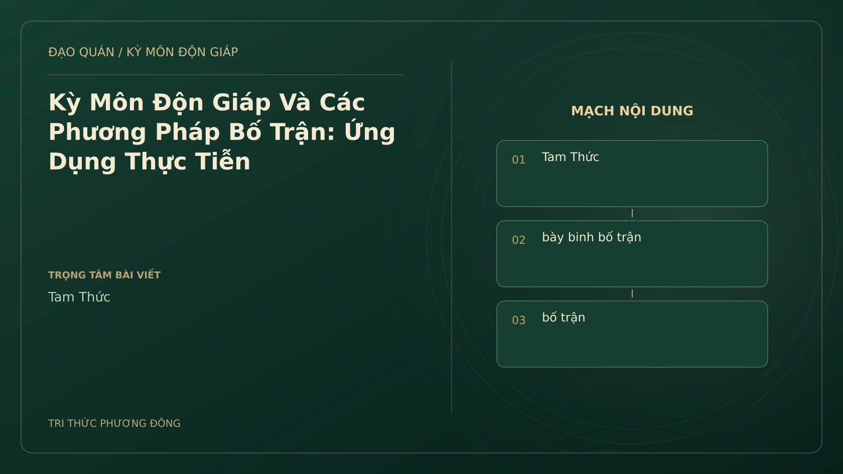 Kỳ Môn Độn Giáp Và Các Phương Pháp Bố Trận: Ứng Dụng Thực Tiễn