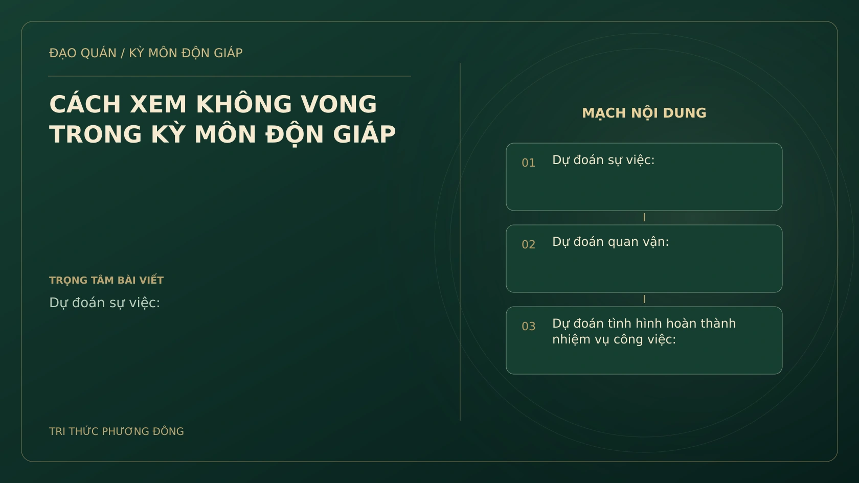 CÁCH XEM KHÔNG VONG TRONG KỲ MÔN ĐỘN GIÁP