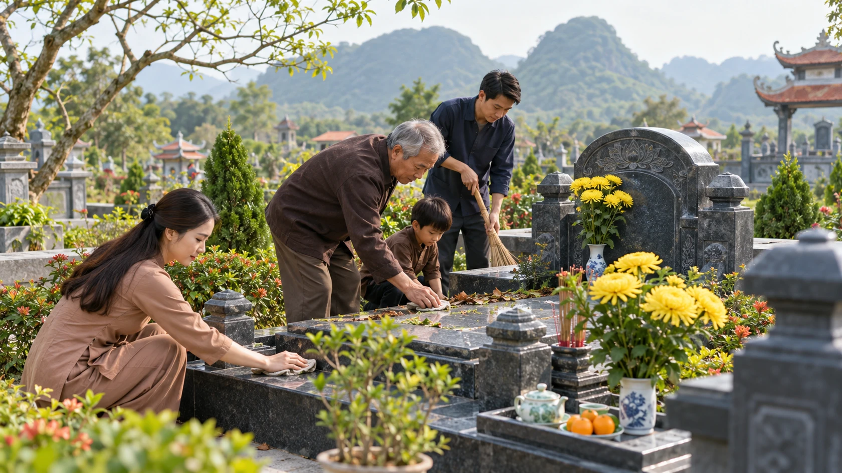 Văn khấn cúng Thanh minh ngoài mộ
