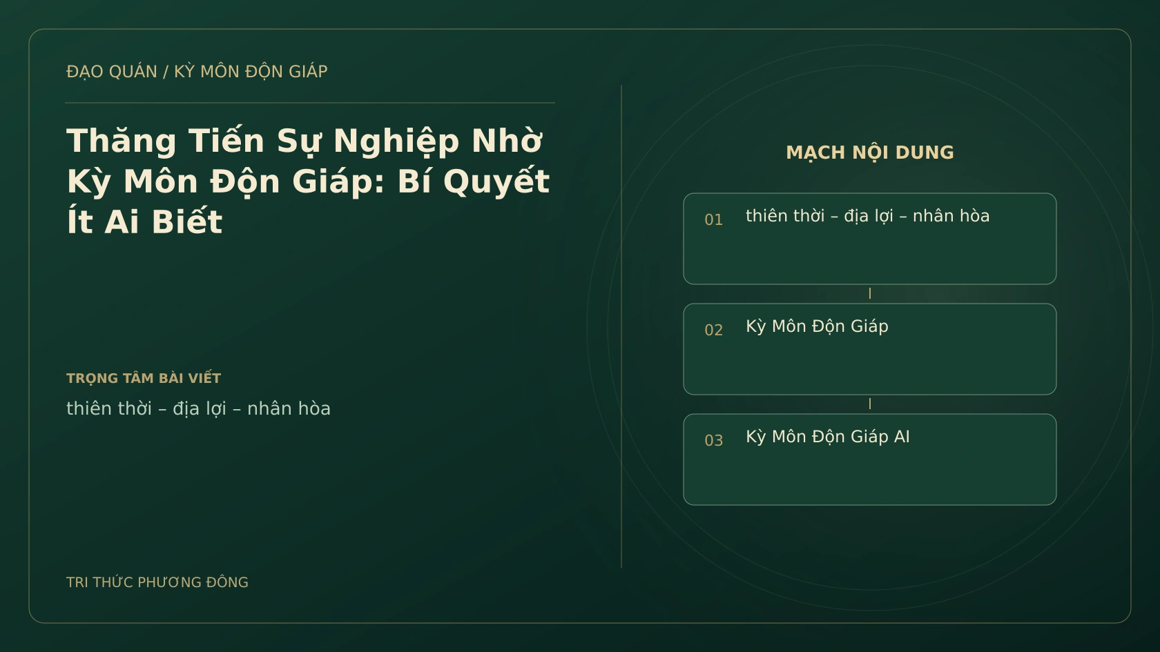 Thăng Tiến Sự Nghiệp Nhờ Kỳ Môn Độn Giáp: Bí Quyết Ít Ai Biết