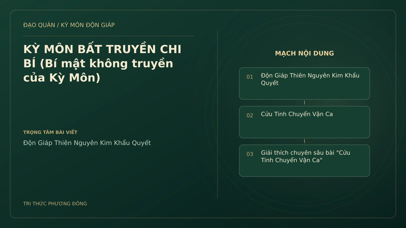 KỲ MÔN BẤT TRUYỀN CHI BÍ (Bí mật không truyền của Kỳ Môn)