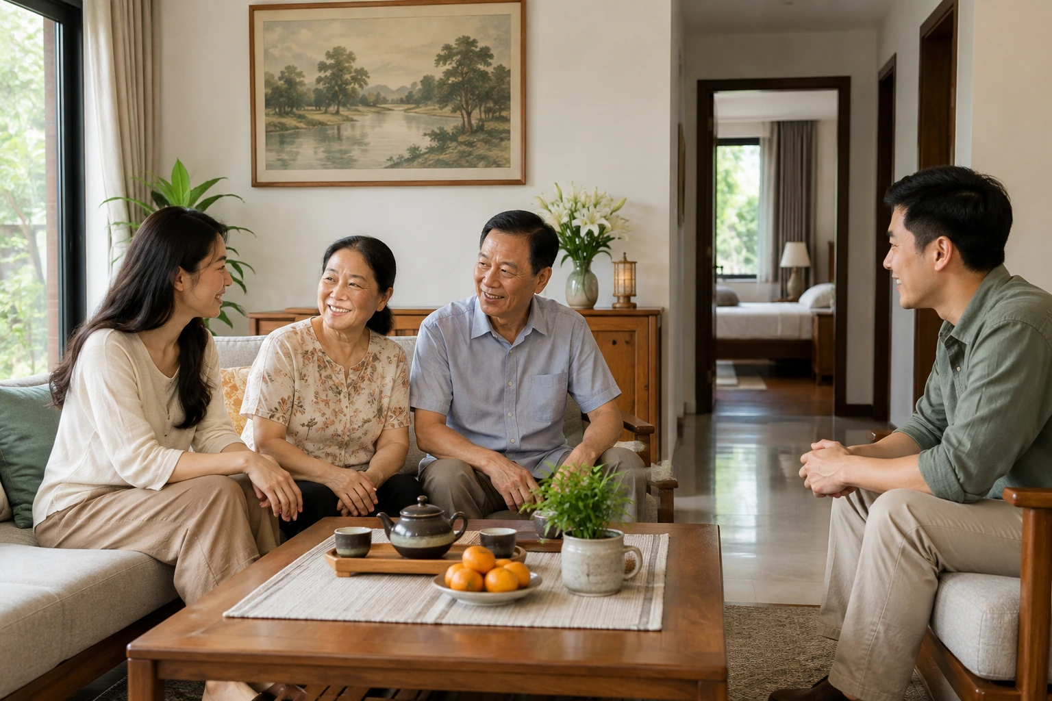Hóa giải xung khắc gia đạo: từ tên phép luận đến việc cần sửa — ảnh minh họa chân thực được tạo sinh