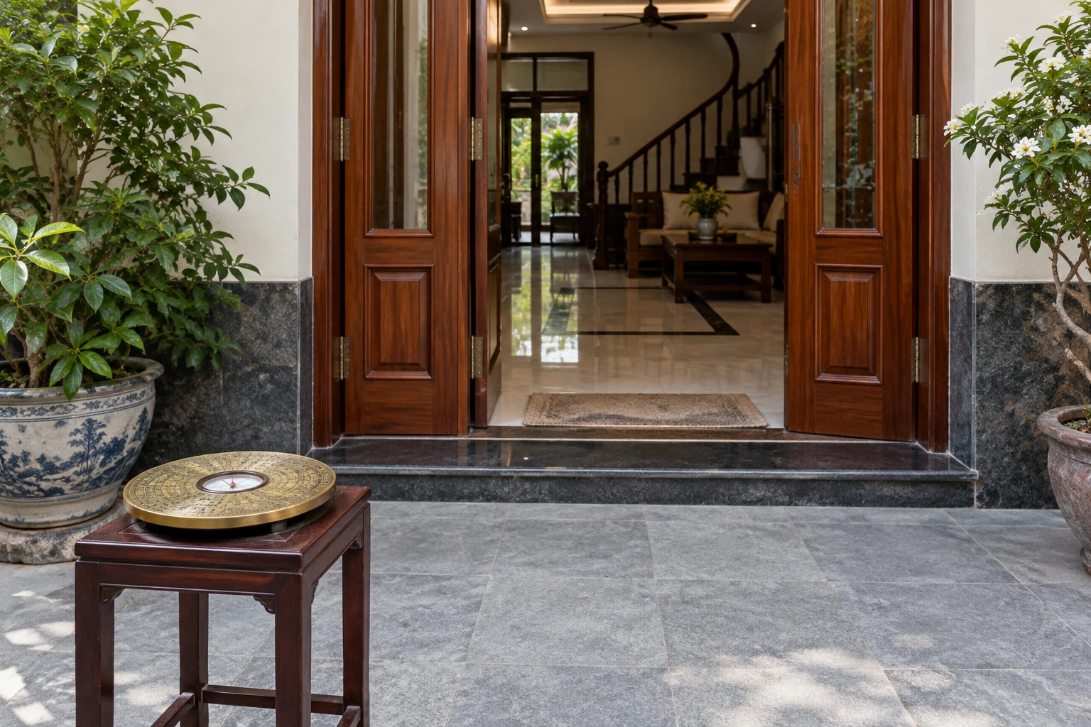 Hướng nhà và phương vị: hai thông tin phải tách — ảnh minh họa chân thực được tạo sinh